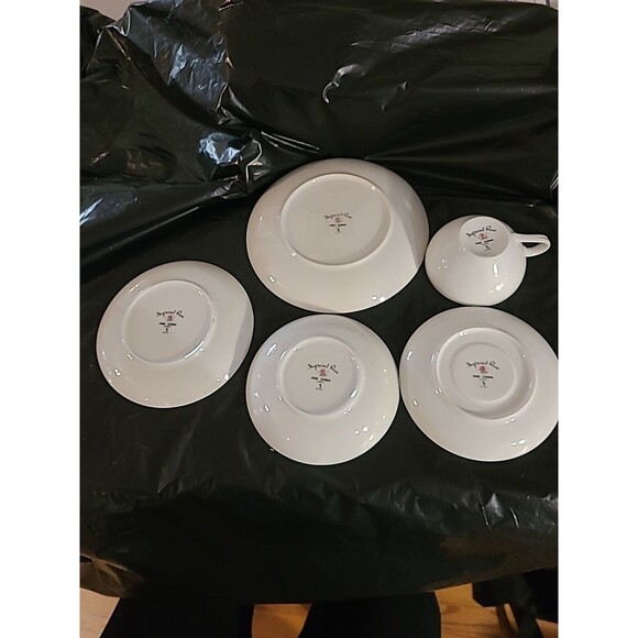 5pc Imperial Rose Fine Bone China Japan #6702  Cup, Saucer, Fruit Bowl, Bread & - Picture 8 of 12